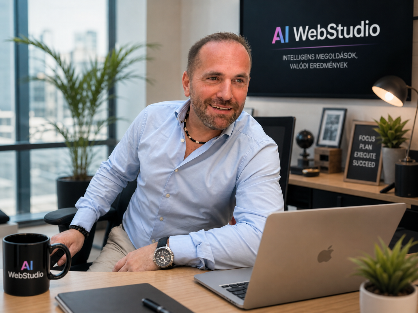 AI WebStudio alapító irodai környezetben